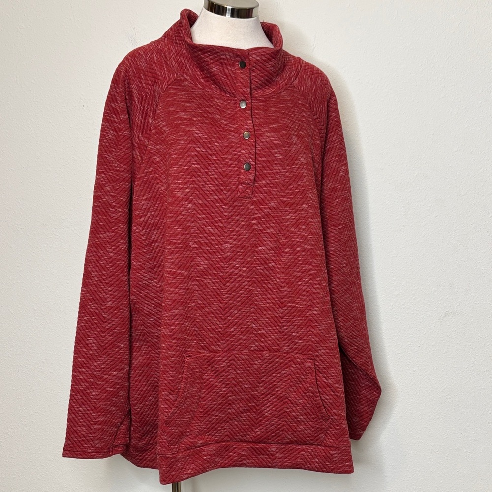 Michelle Mae size 4X Red 1/4 snap Sweatshirt